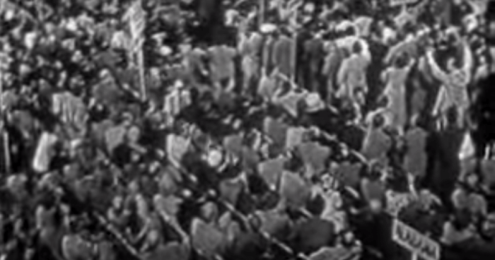Delegates at the 1952 Democratic National Convention.