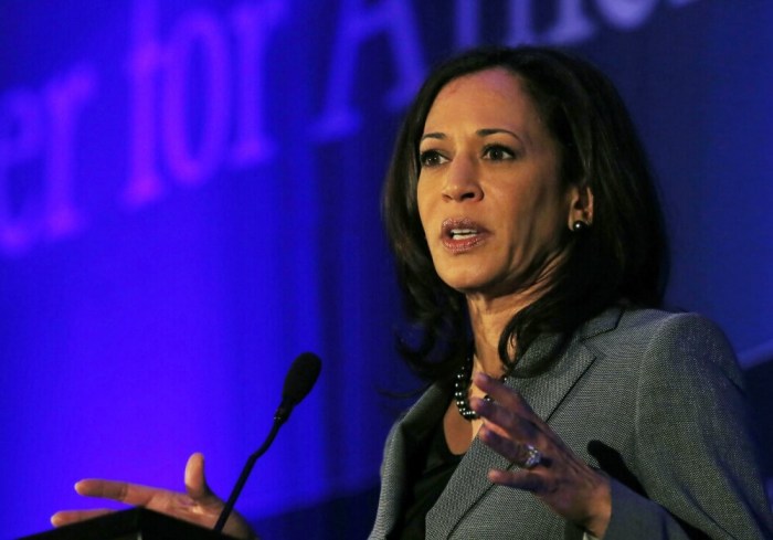 California Attorney General Kamala Harris speaks at the Center for American Progress' 2014 Making Progress Policy Conference in Washington November 19, 2014.