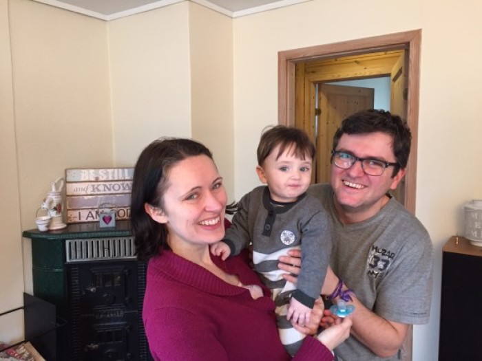 Ruth and Marius Bodnariu pose with their baby son, Ezekiel, in this undated photo.