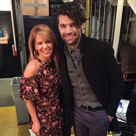 Backstage at "The View" Candace Cameron Bure with Joel Smallbone of her favorite band For King & Country, April 6 2016