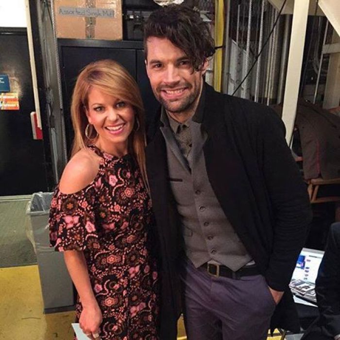 Backstage at 'The View' Candace Cameron Bure with Joel Smallbone of her favorite band For King & Country, April 6 2016