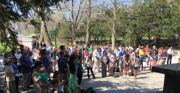 A prayer vigil was held at Notre Dame University by pro-life students on Sunday, April 17 in protest of the University deciding to give Vice President Joe Biden the Laetare Medal.