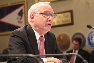United States Ambassador-at-Large for International Religious Freedom David Saperstein speaks during a Tom Lantos Human Rights Commission hearing in Washington, D.C. on April 19, 2016.