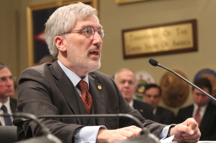 United States Commission on International Religious Freedom Chairman Robert George speaks during a Tom Lantos Human Rights Commission hearing in Washington, D.C. on April 19, 2016.