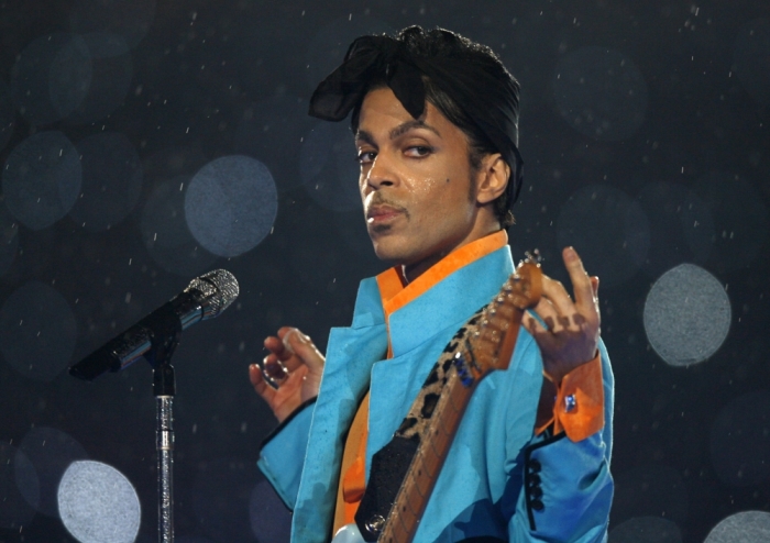 Prince performs during the halftime show of the NFL's Super Bowl XLI football game between the Chicago Bears and the Indianapolis Colts in Miami, Florida, February 4, 2007.