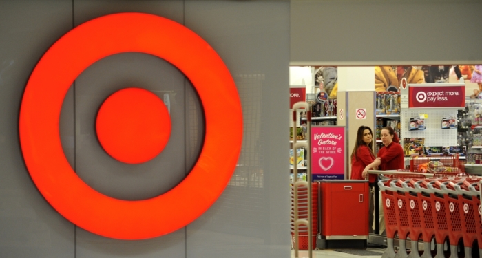 Employees work at a Target store at St. Albert, Alberta, Canada, January 15, 2015.