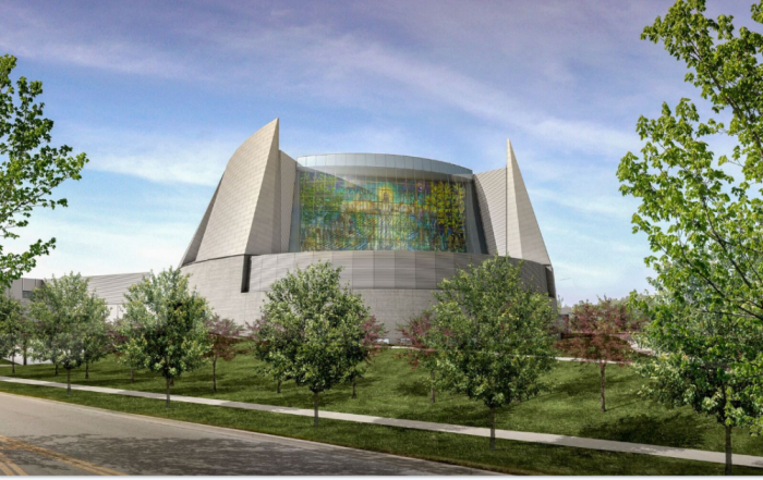 An artist's rendering of the completed sanctuary for Church of the Resurrection, a United Methodist megachurch based in Leawood, Kansas.