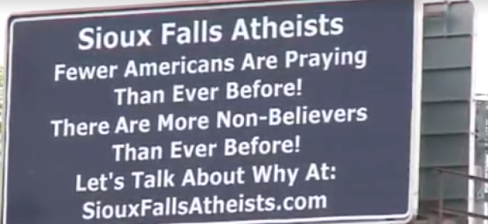 Atheist billboards in Sioux Falls, South Dakota.