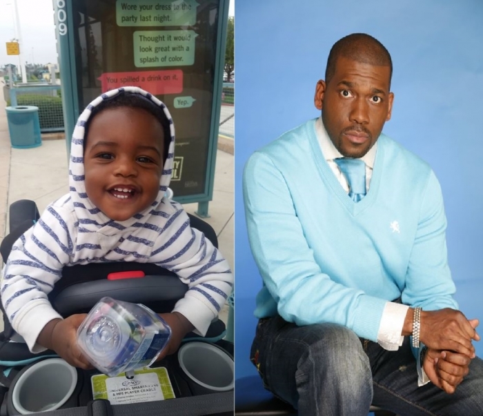 The divorced Rev. Jamal Bryant of Empowerment Temple Church in Baltimore Maryland (R) and the son he allegedly fathered in the summer of 2015, John Karston Bryant (L).