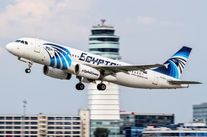 The Egyptair Airbus 320, which disappeared from radar over the Mediterranean sea on Thursday May 19, 2016, is pictured in Vienna, Austria.