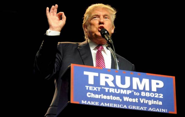 Republican U.S. presidential candidate Donald Trump speaks to supporters in Charleston, West Virginia, U.S. May 5, 2016.