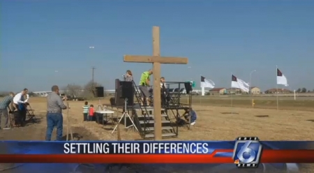 The site where the cross will be constructed.