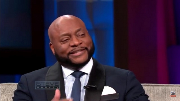 Bishop Eddie Long speaking with Steve Harvey in an interview posted online on May 23, 2016.