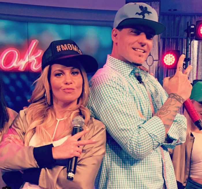 Candace Cameron Bure poses with Vanilla Ice on karaoke day on 'The View,' New York, May 26, 2016.