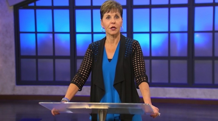 Joyce Meyer, founder of Joyce Meyer Ministries, preaches a guest sermon at Pastor Craig Groeschel's Life.Church, one of the largest evangelical megachurches in the United States, May 2016.