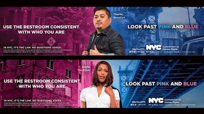 New York City Launches Ad Campaign for Transgender Bathroom Rights on June 6, 2016.