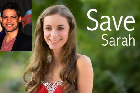 Actor Jeremy Jordan (inset) and his cousin Sarah.