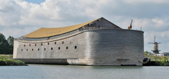 Life-size Ark of Noah replica in Netherlands harbor in this undated photo.
