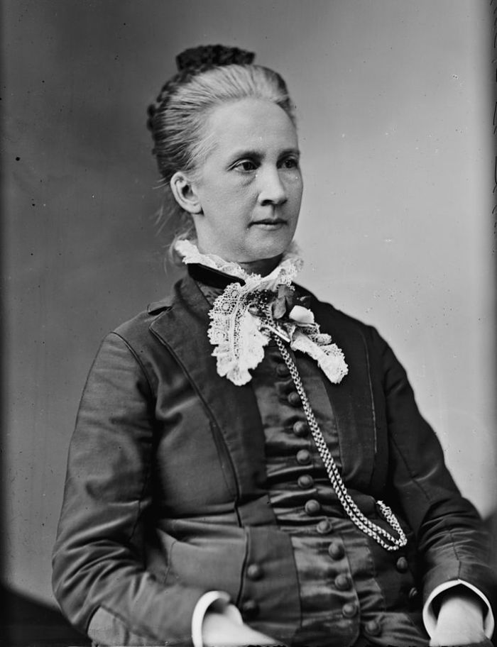 Belva Lockwood, former Equal Rights Party presidential candidate and first woman admitted to the United States Supreme Court bar, (1830-1917).