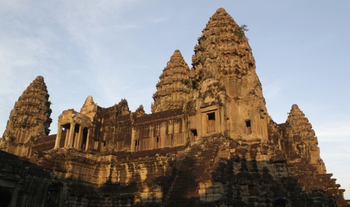A view of Cambodia's famous Angkor Wat temple is seen during sunrise in Siem Reap December 22, 2012.