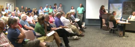 Dozens speak for and against the "Jesus Lunch" weekly gathering at a hearing held Tuesday, June 16, 2016 by the Parks Recreation & Forestry Commission and the License & Ordinance Committee of Middleton, Wisconsin.