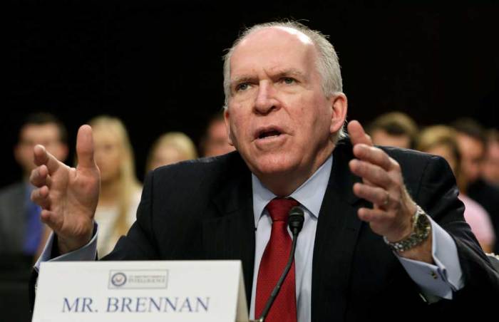 CIA Director John Brennan testifies before the Senate Intelligence Committee hearing on 'diverse mission requirements in support of our National Security', in Washington, U.S., June 16, 2016.