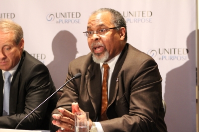 Ken Blackwell, senior fellow for human rights and constitutional governance at the Family Research Council and a fellow for the American Civil Rights Union speaks at a press conference in New York City Tuesday June 21, 2016.