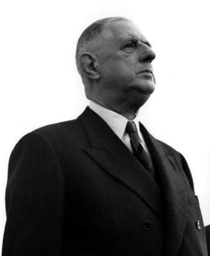 Former French president and Second World War leader Charles de Gaulle.