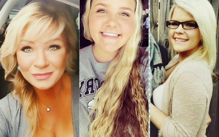 Christy Sheats, 42 (L) and her daughters Madison, 17 (C) and Taylor, 22, (R).