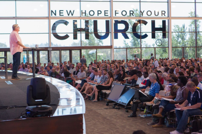 Saddleback Church Pastor Rick Warren addresses the Purpose Driven Conference, which took place on June 28-30, 2016. The theme was 'New Hope for Your Church.'