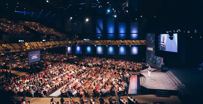 Thousands gather at Fellowship Church in Grapevine, Texas for the patriotic event 'Freedom Experience', which took place on Saturday, July 2, 2016.