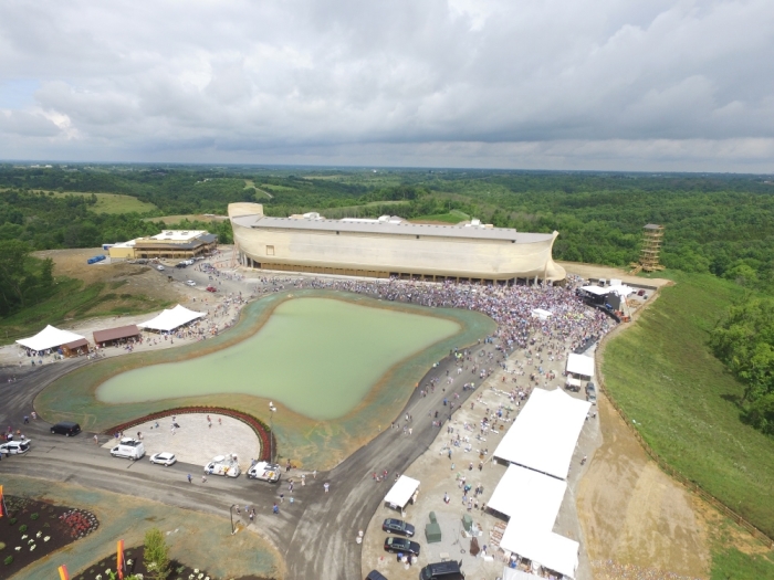 Ark Encounter ribbon cutting ceremony in Grant County, Ky., on July 5, 2016.