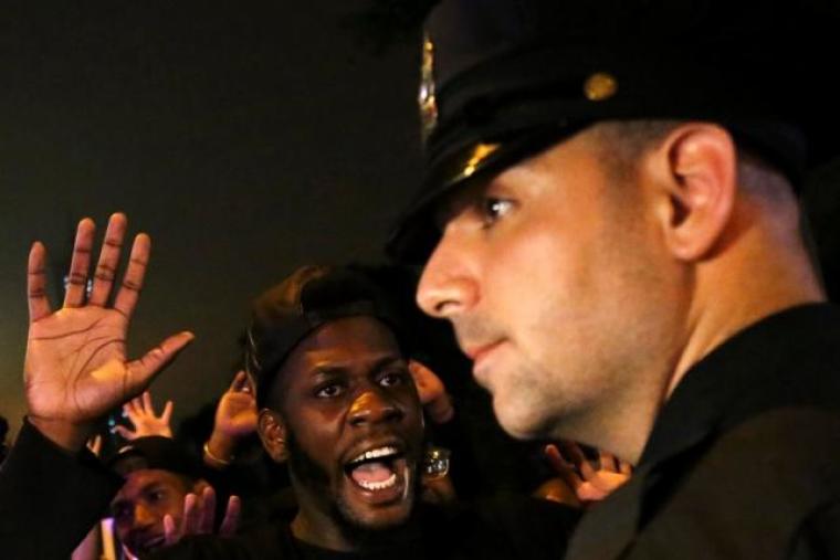 New York protester against police