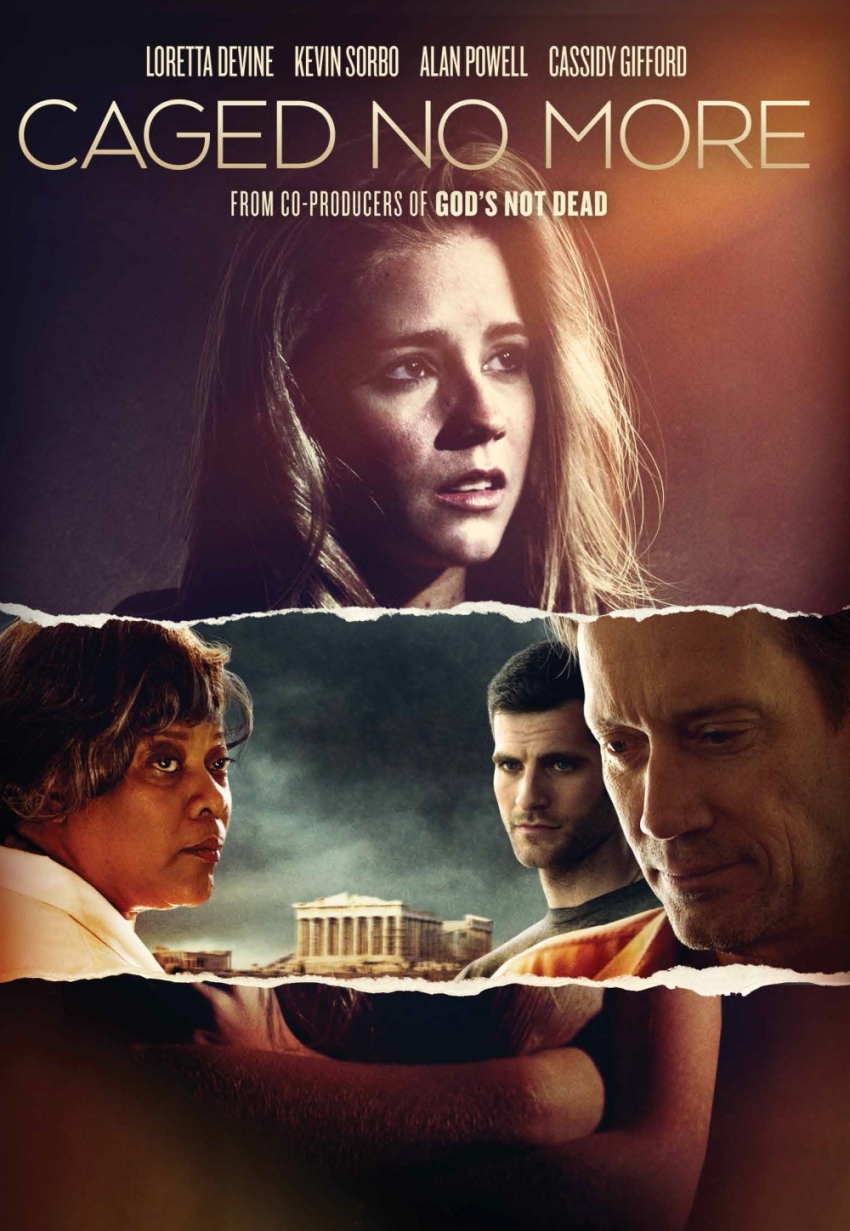 Poster art for "Caged No More," a film to bring awareness to human trafficking, 2016.