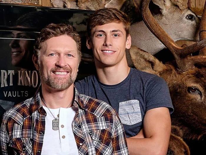 Christian country singer Craig Morgan (L) and his late son Jerry Greer, 19 (R).