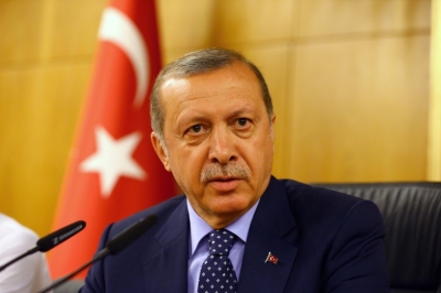 <span style='color: #000000;'>Turkish President Tayyip Erdogan addresses during an attempted coup in Istanbul, Turkey July16, 2016.</span>