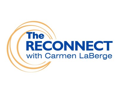 Logo for 'The Reconnect with Carmen LaBerge.'