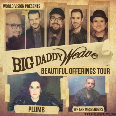 Big Daddy Weave Announces "Beautiful Offerings Tour" Set To Kick Off August 19, 2016.