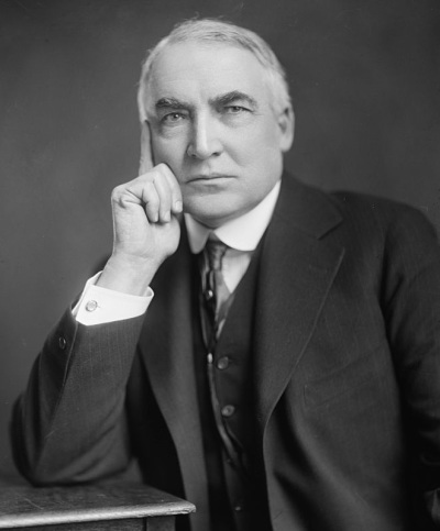 Warren G. Harding, president of the United States of America from 1921-1923.