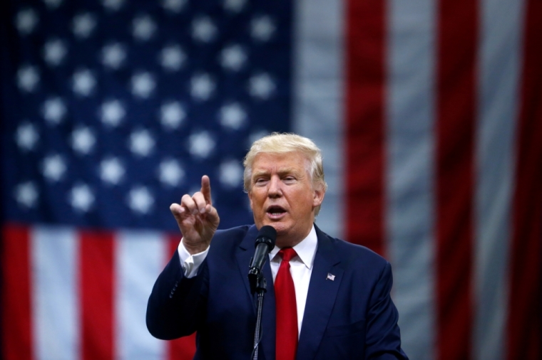 Republican U.S. Presidential nominee Donald Trump attends a campaign event at the Greater Columbus Convention Center in Columbus, Ohio August 1, 2016.