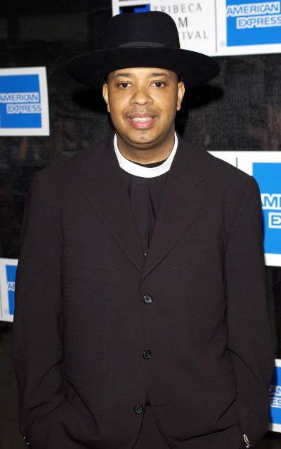 Rev. Joseph 'Run' Simmons of RUN-DMC fame arrives at the premiere of the movie 'Death of a Dynasty' in New York on May 7, 2003.
