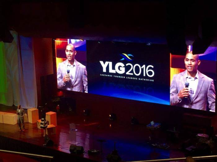 Richard Coleman, member of the 2016 Lausanne Younger Leaders Gathering planning team, speaking in Indonesia in August 2016.