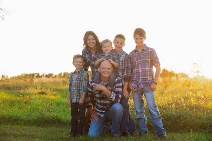 The late Caleb Schwab, 10 (2nd Right), is pictured with his brothers, father, Republican Kansas state Rep. Scott Schwab, and mother, Michele.