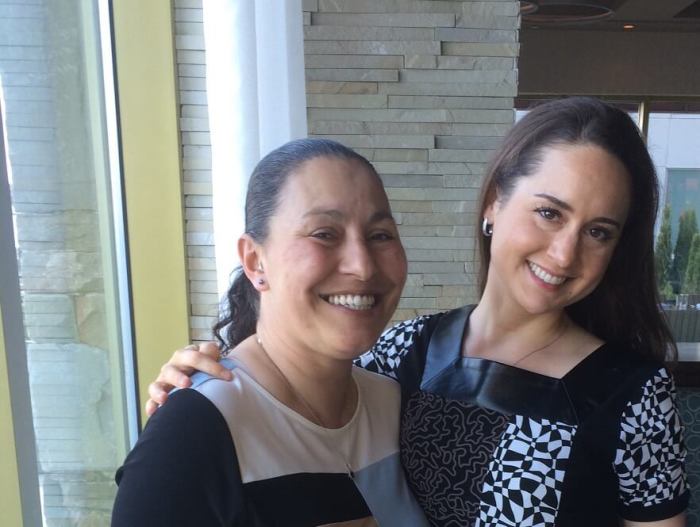 Sarah Mills (right) with her partner Gloria Torres (left) are plaintiffs in a lawsuit against the New Jersey Department of Banking and Insurance, filed in U.S. District Court on August 1, 2016.