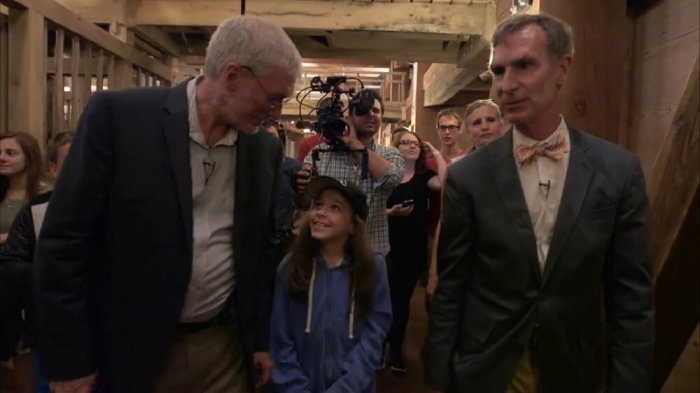 Ken Ham (L) and Bill Nye (R)at the Ark Encounter in Kentucky in July 2016.