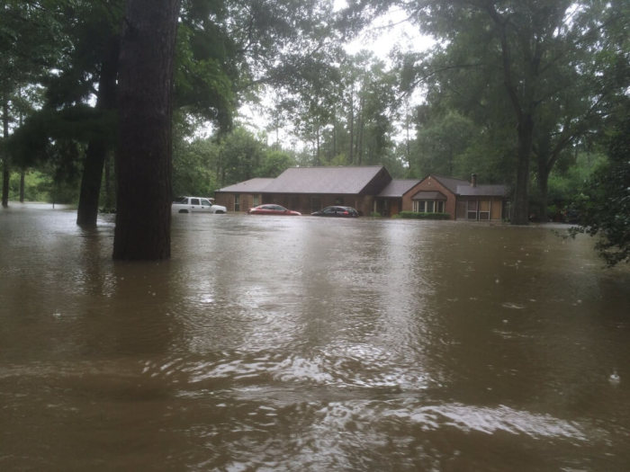FRC President Tony Perkins' home sits in feet of water during the torrential rainfall that fell on Louisiana in August of 2016.