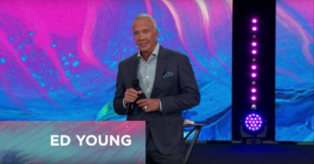 Pastor Ed Young speaking on heaven in a sermon.