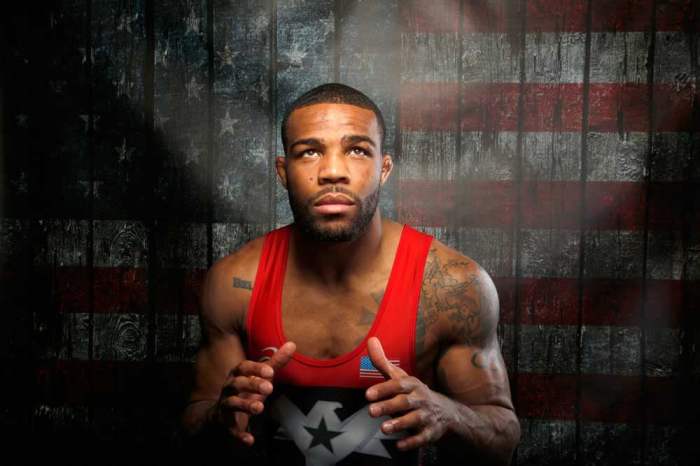Wrestler Jordan Burroughs poses for a portrait at the U.S. Olympic Committee Media Summit in Beverly Hills, Los Angeles, California March 9, 2016.