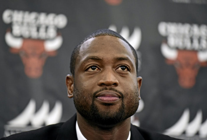 Chicago Bulls guard Dwayne Wade addresses the media during a press conference at Advocate Center, Chicago, Illinois, July 29, 2016.