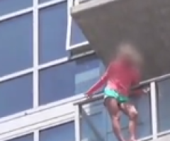 Stuntmen Rescue Suicidal Woman Before Comic-Con: Drunk Woman Threatens 14 Floor Plunge (VIDEO)